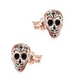 Mexican Sugar Skull Style Silver Ear Stud STS-5213